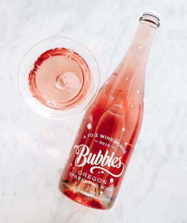 Rose Bubbles Sparkling Wine Crown Cap