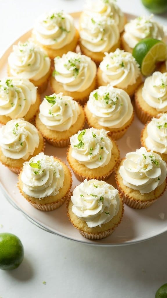 coconut lime flavored cupcakes