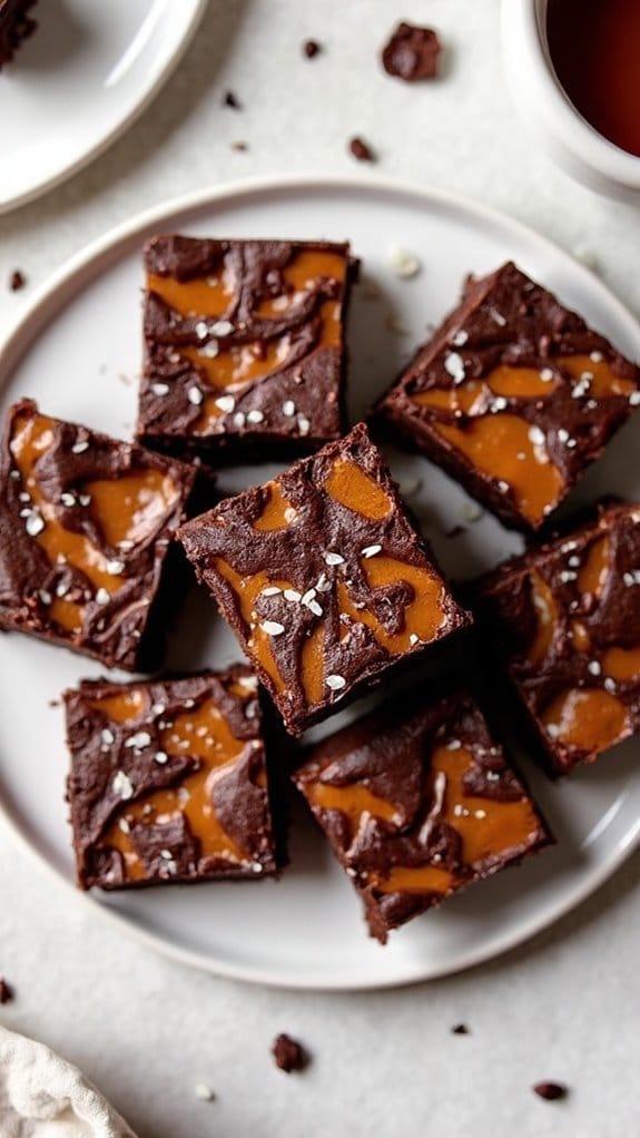 Salted Caramel Swirl Brownies