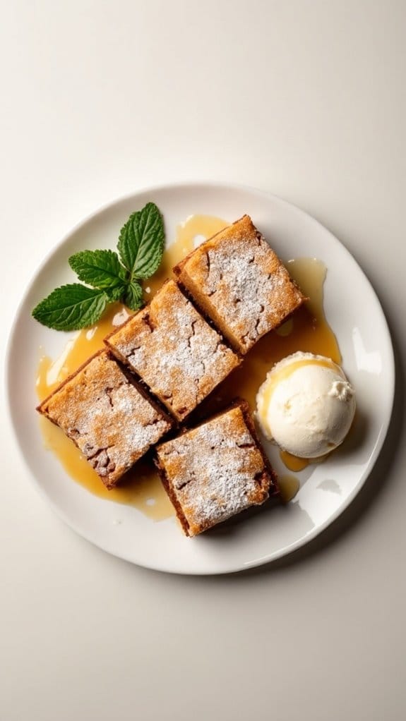 delicious cakey vanilla brownies