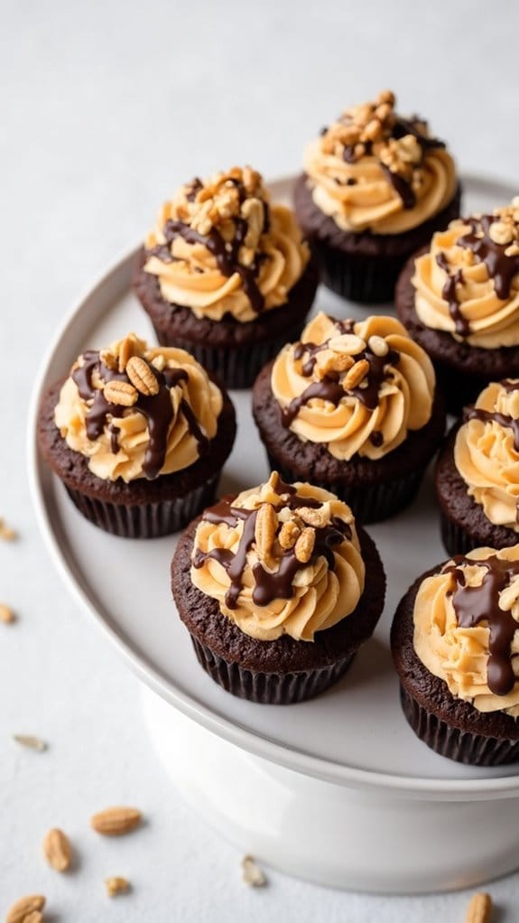 Chocolate Peanut Butter Cupcakes