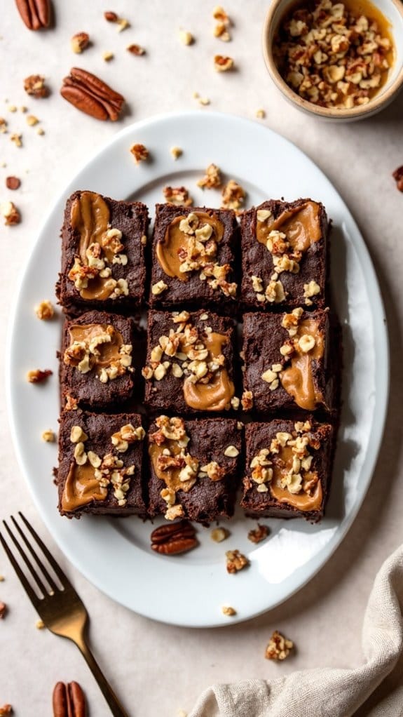 nutty peanut butter brownies