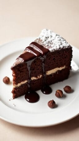 decadent chocolate hazelnut cake