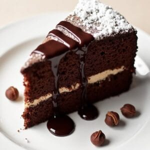 decadent chocolate hazelnut cake