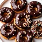 delicious chocolate glazed donuts