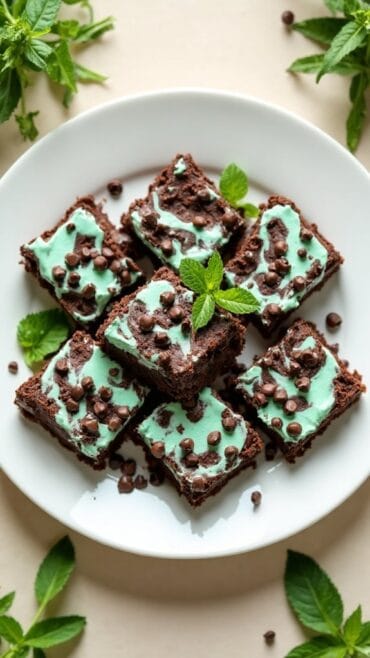 minty chocolate brownie delight