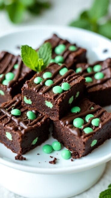 minty chocolate brownie treat