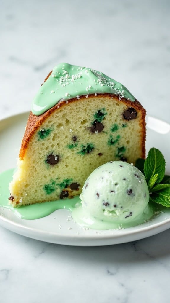 minty chocolate chip dessert