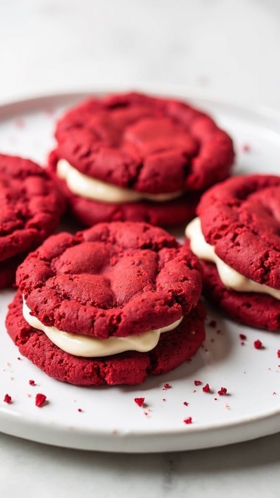 red velvet cream cheese cookies