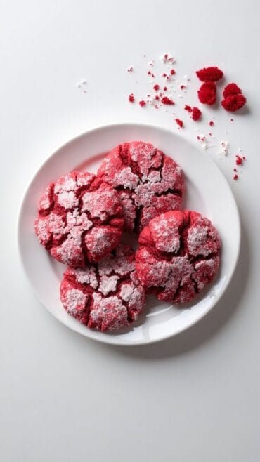 red velvet crinkle cookies