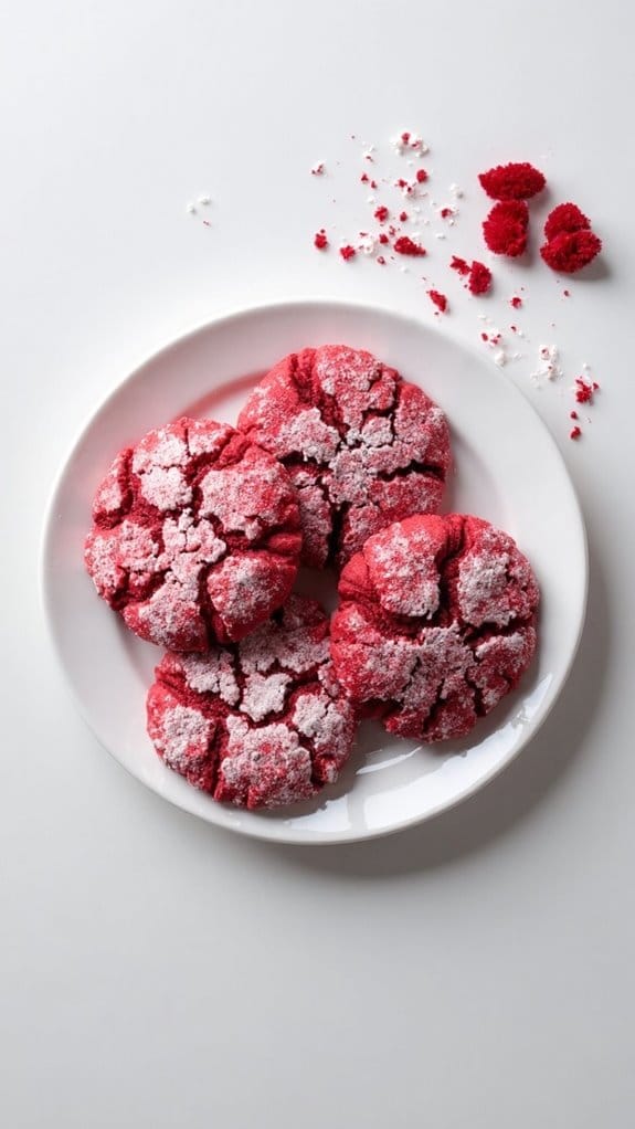 red velvet crinkle cookies