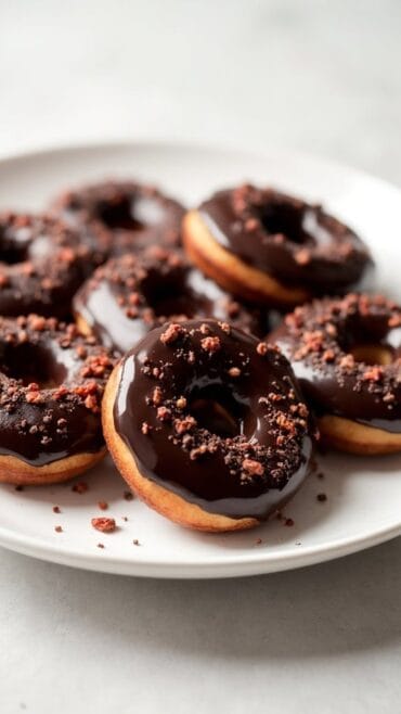 spicy chocolate glazed donuts